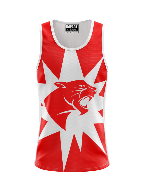 Fully Sublimated Singlet PanthersRed White Cool Dry Quick Dry