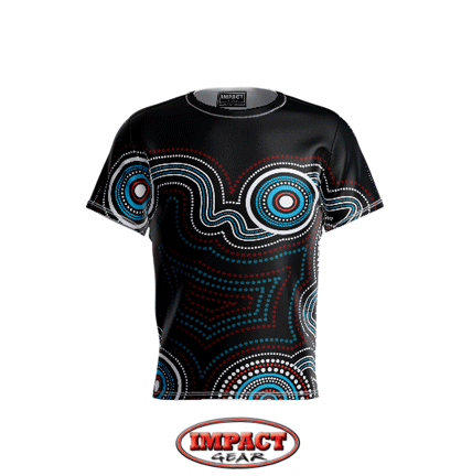 3dt 1318 Australian Dot Art, Fully Dye Sublimated T-shirt, Custom made  Animated