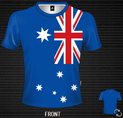 Sublimated T-shirt Aussie Flag