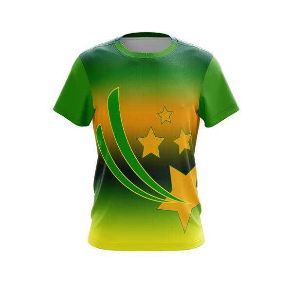 Sublimated T-shirts Aussie Green and Gold
