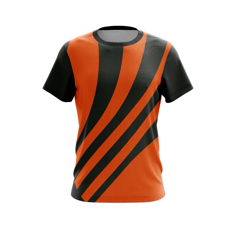 Fully Dye Sublimated T-shirt Black Orange