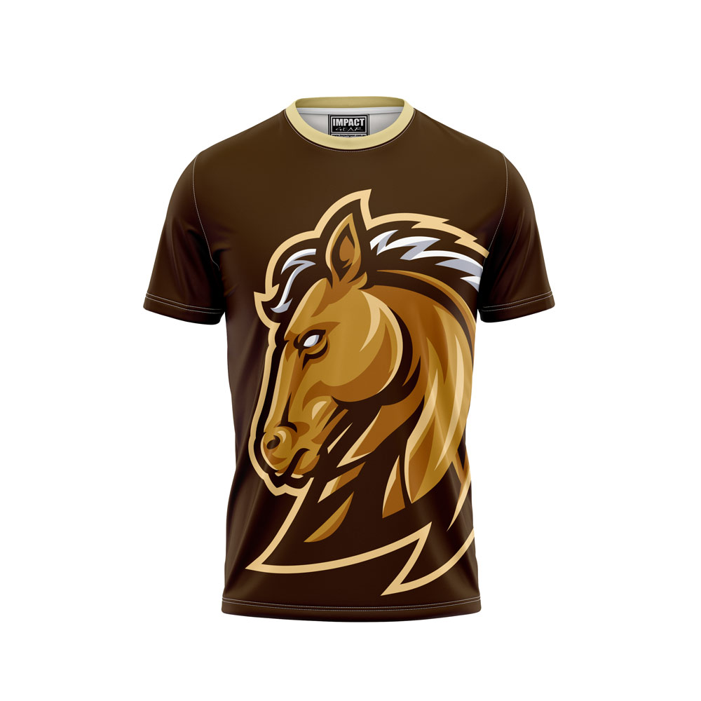 Horse Bronco Sublimated Cool Dry T-shirt