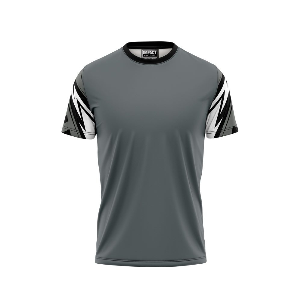 Grey Black White Sublimated T-shirt, Coolmax