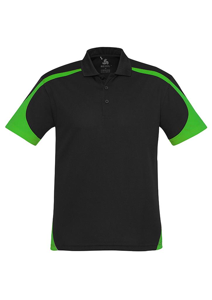 green and black polo shirts