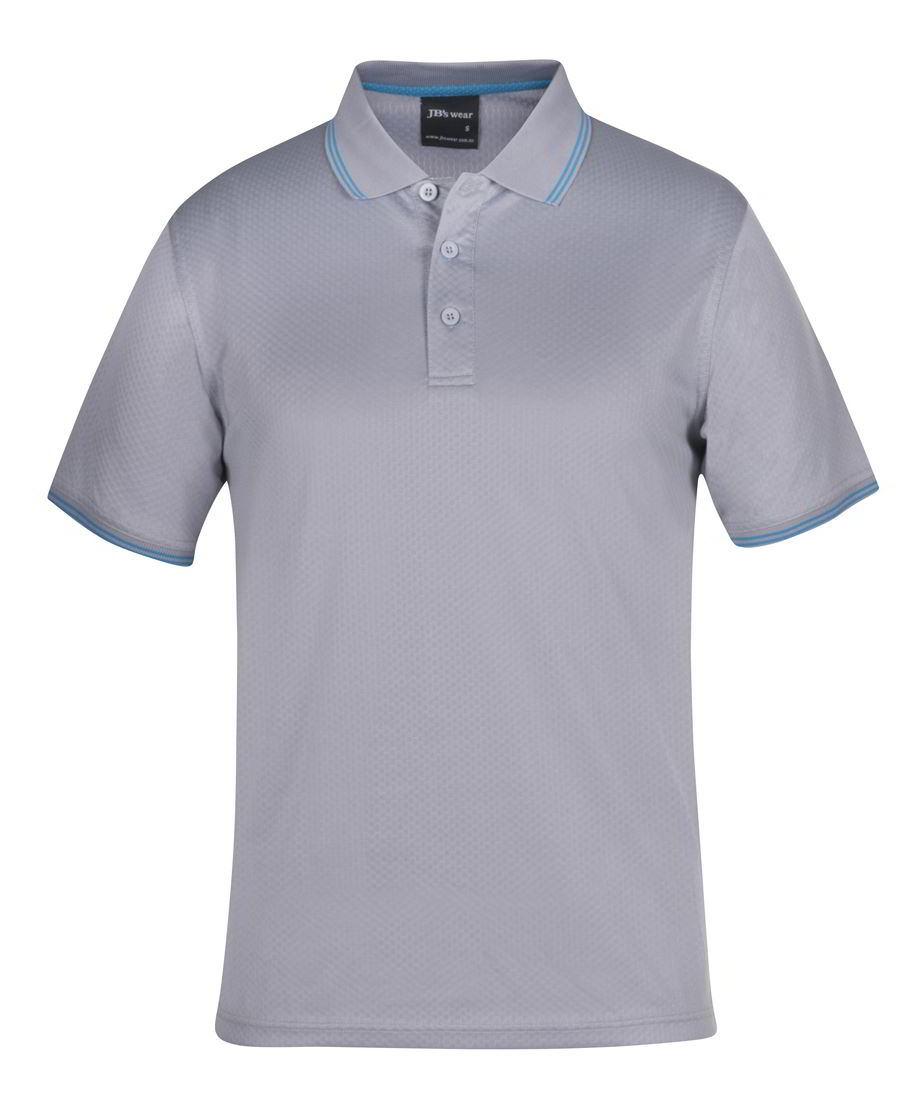 Light Grey Aqua Jacquard Cool Polo shirt