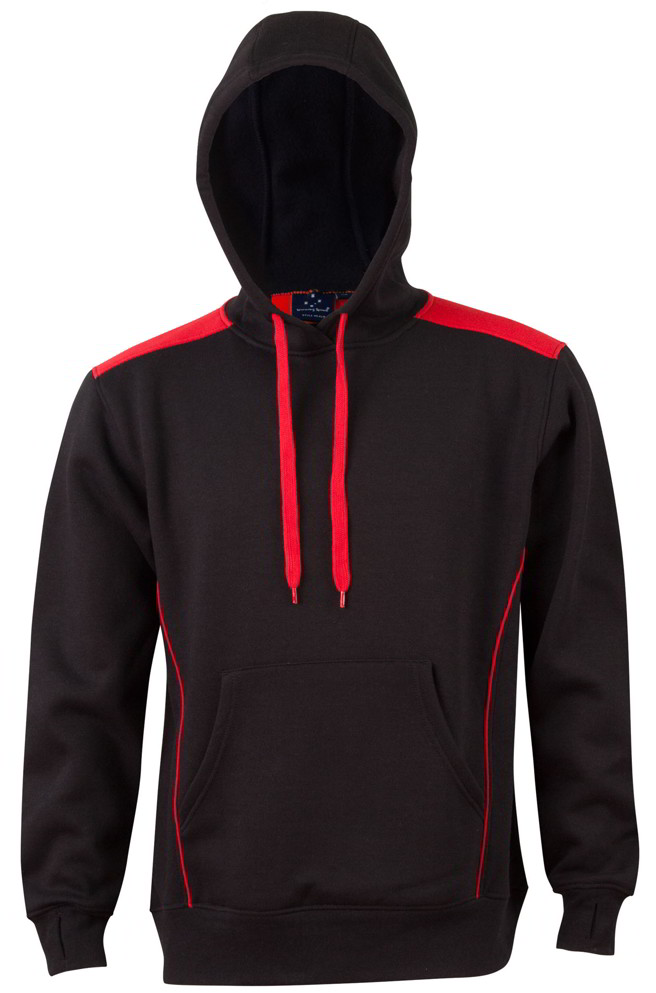 Black / Red Croydon Hoodie Pullover