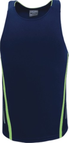 Navy / Lime Elite Singlet