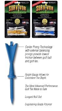 Click to Enlarge - New Products, Tees SURVIVOR DISTANCE GOLF TEES Walkerden Golf Australia