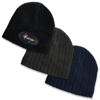 Click to Enlarge - Headwear, Caps & Visors KNITTED CABLE KNIT ACRYLIC BEANIE Walkerden Golf Australia
